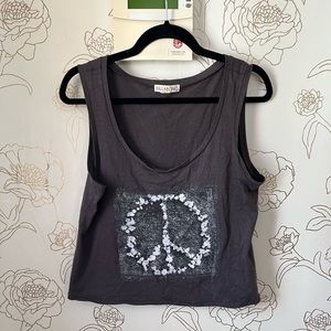 Billabong Cropped Tank Top - Grey Medium